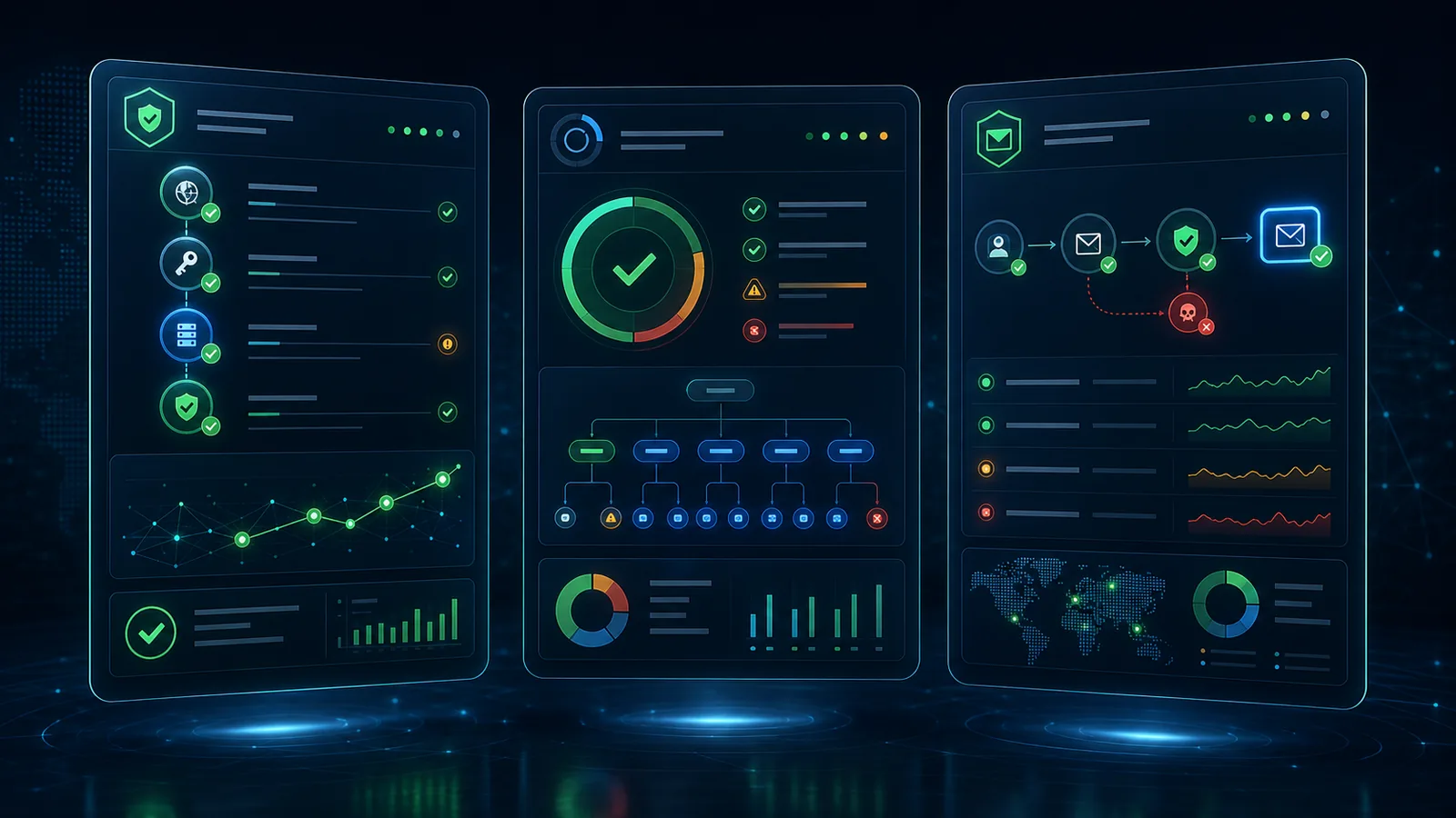 DNS-, SPF-, DMARC- und DNSSEC-Diagnosepanels
